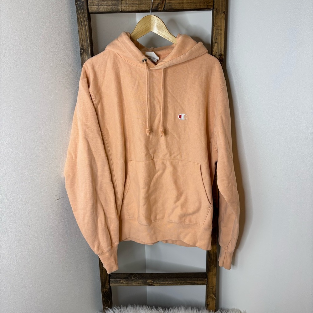 Champion Peach Hooded Sweatshirt Size M